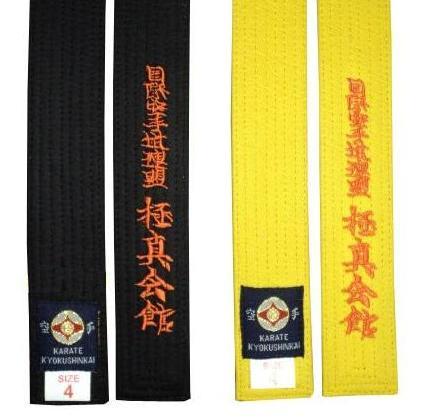 KYOKUSHIN COLOUR BELTS